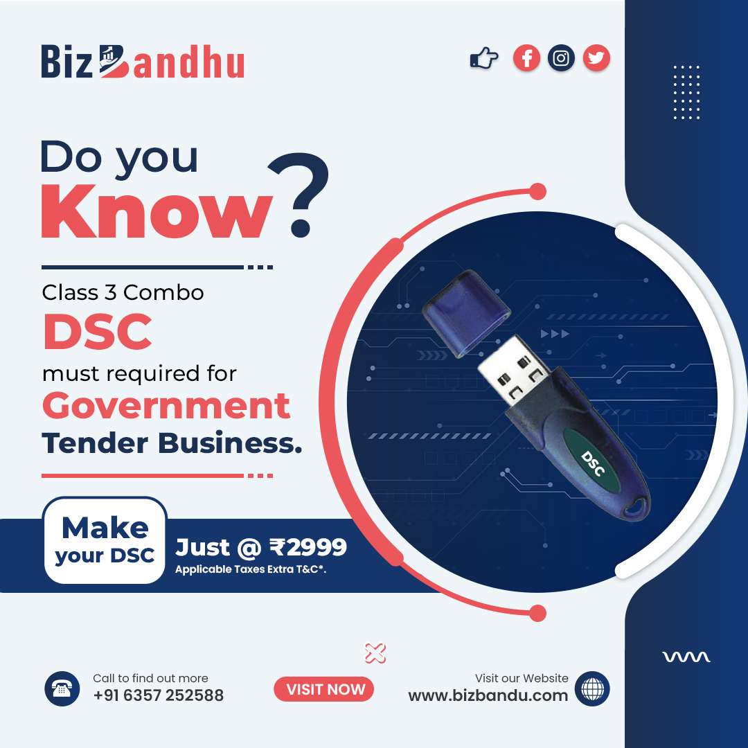 Class 3 Combo DSC for Government Tender Business